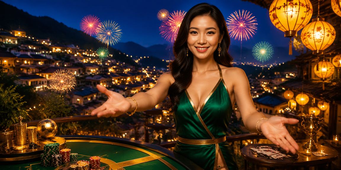 Người chơi tại Hội An thưởng thức game bài dưới ánh đèn lồng về đêm